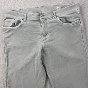 Faherty Stretch Terry 5-Pocket Pants Mens 36x28.5 (Actual) Iron Gray Performance